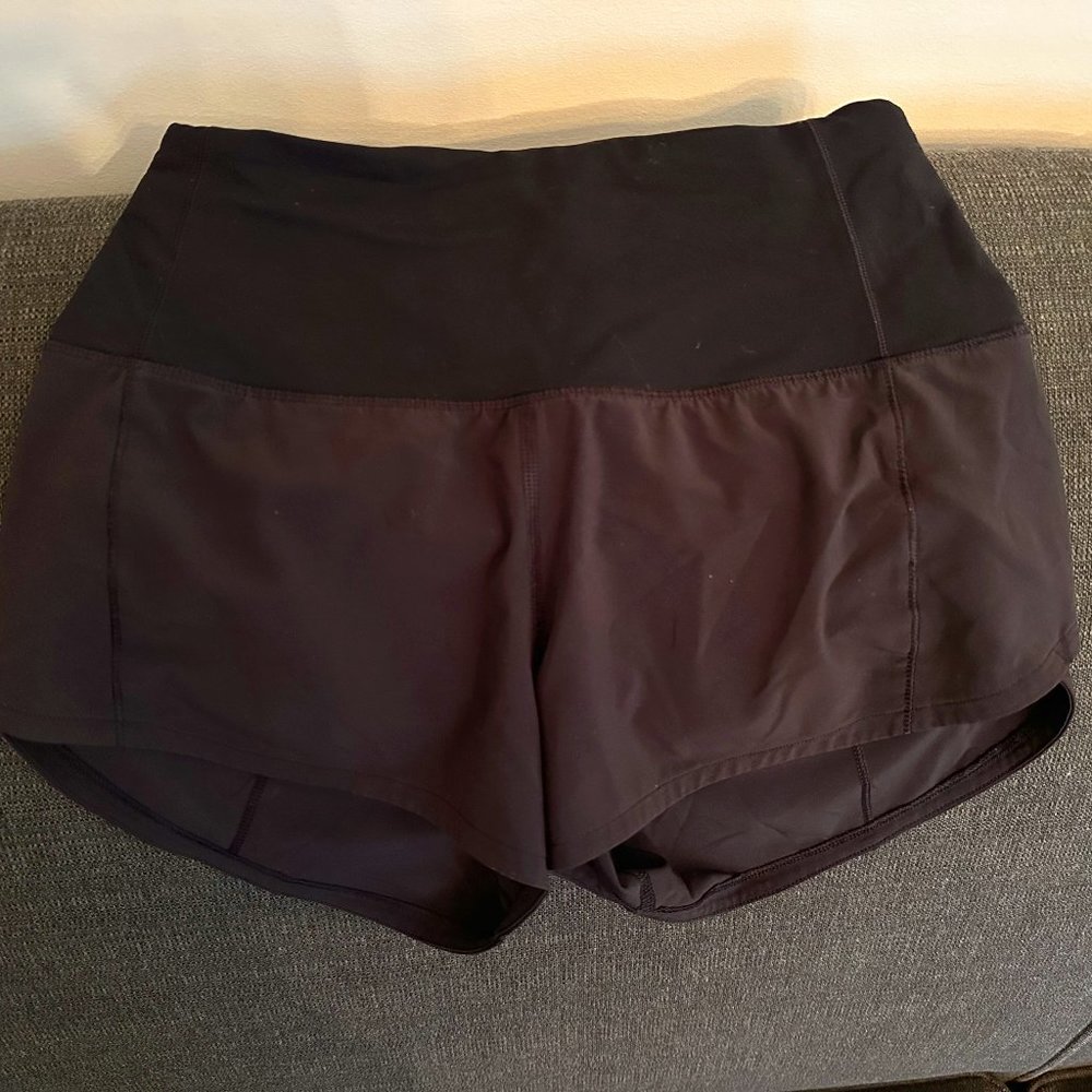 Lululemon Speed Up High-Rise Lined Short, 2.5" Size 0 Black